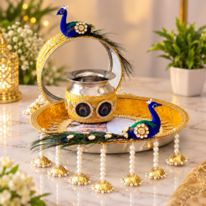 ❤️ Premium Peacock Karwachauth Thali – HT018
