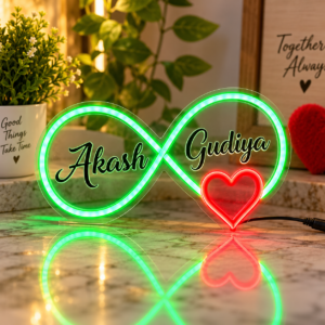 Infinity Neon sign with Couple Name