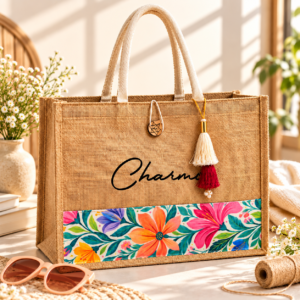 Customized Jute Bag with Tassel🌸