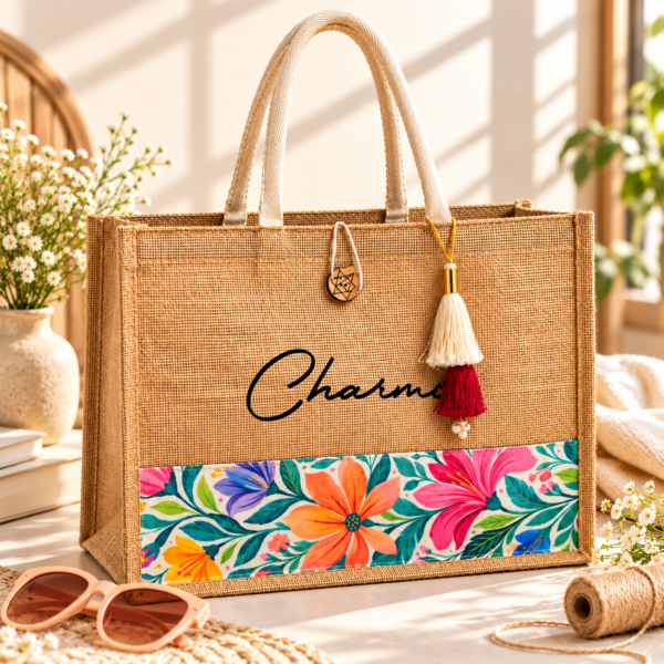 Customized Jute Bag with Tassel🌸