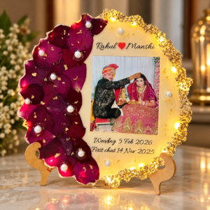 🌸 Flower Resin Preservation Keepsake – 8 Inch with Stand