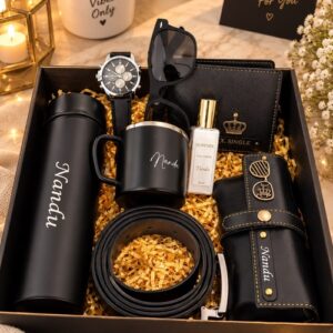 9 gifts in one hamper for him- Customized